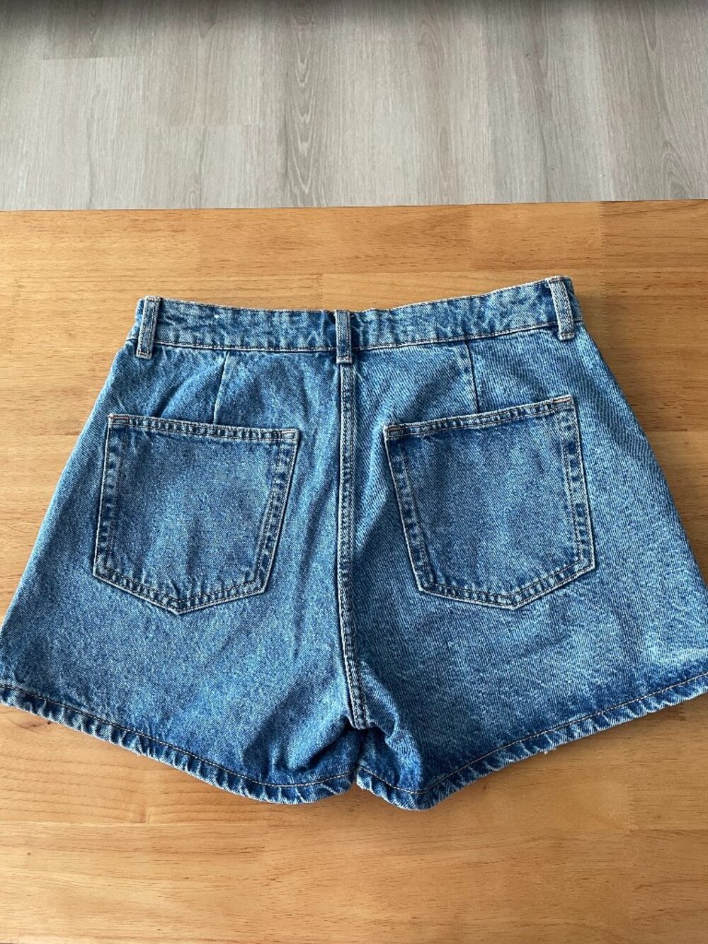 ZARA Blue Denim Wrap Mini Skort - Size Small - Picture 3 of 7